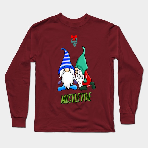 MISTLETOE GNOMES Long Sleeve T-Shirt by Art by Eric William.s